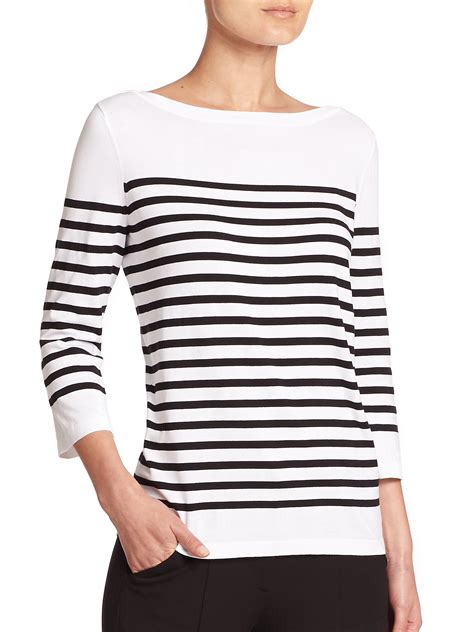 michael kors top white|michael kors striped top.